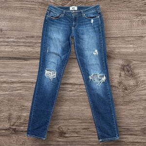 PAIGE Verdugo Ultra Skinny Blue Distressed Jeans